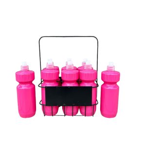 CANASTO DE HIERRO PARA 6 CARAMAÑOLAS  DE 700 C.C + 2  DE REGALO